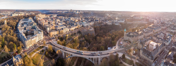 欧洲卢森堡城市风光