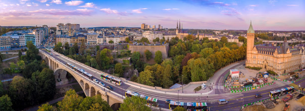 欧洲卢森堡城市风光