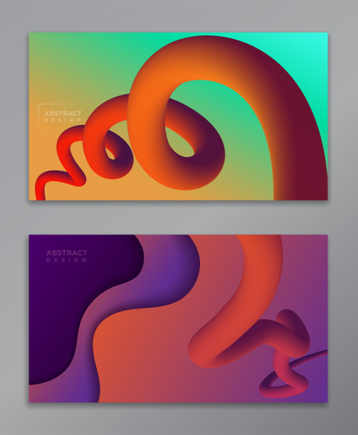 紫色抽象海报设计