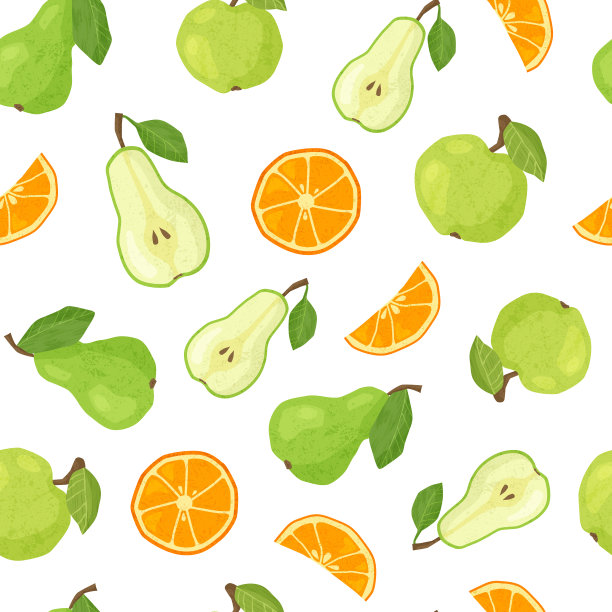橙子苹果插画包装