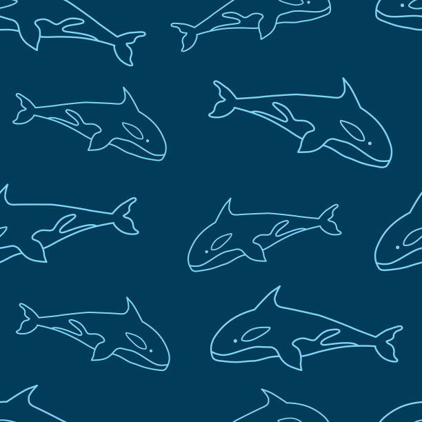 海豚矢量素材插画