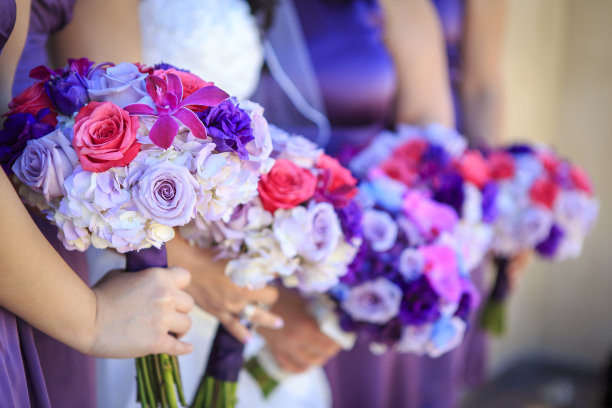蓝色花卉婚礼