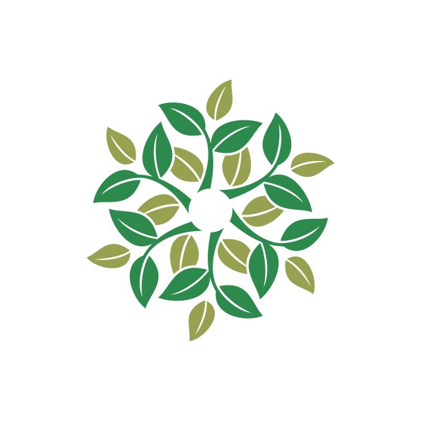 绿叶标志简洁logo
