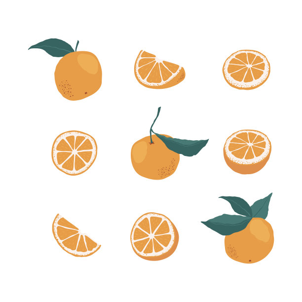 橘子图案