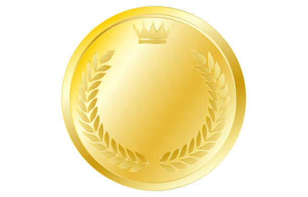 金色奖章标签设计