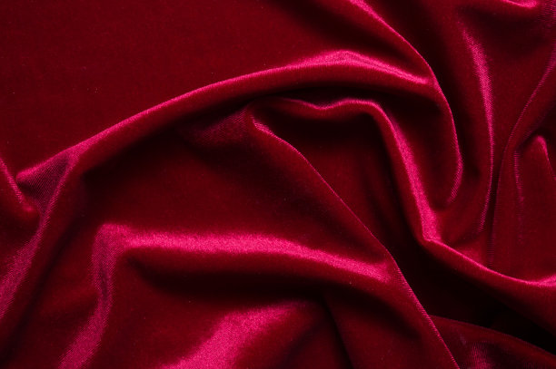 红色丝绸布纹