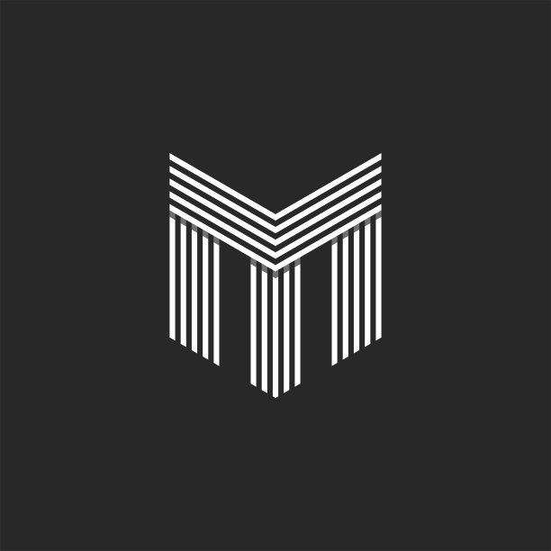 m字母标志logo设计