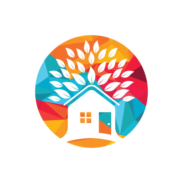 树叶房子logo