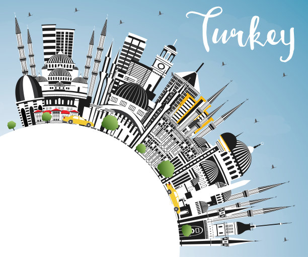 土耳其插画土耳其旅游