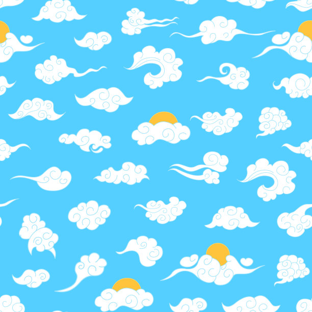 中式云朵图案