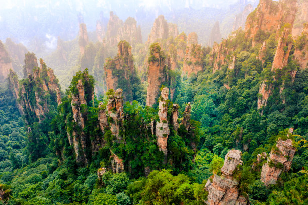 湖南省张家界风景山峰旅游景点