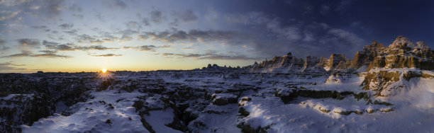 冬季山林 高清全景