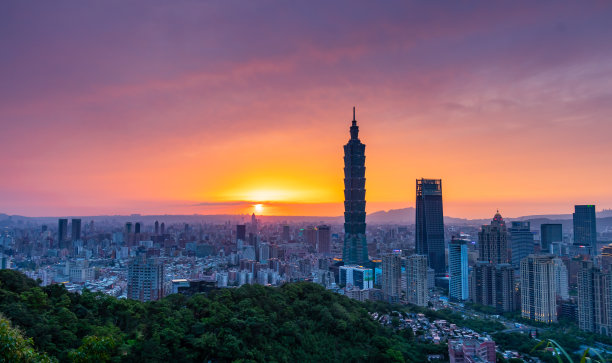 台北地标建筑天际线