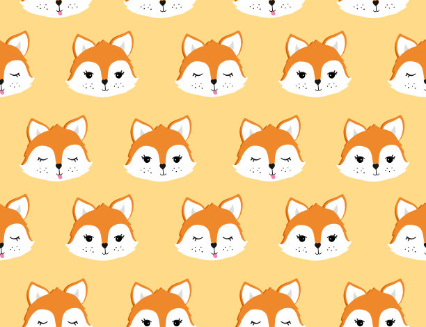 狐狸矢量素材插画