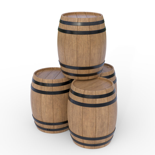 木质酒桶 模型