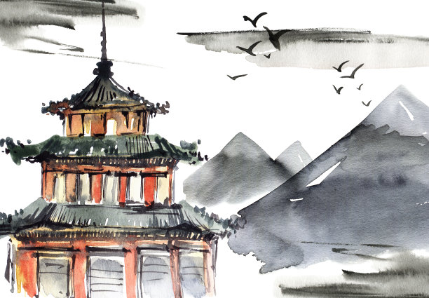 中式水墨建筑