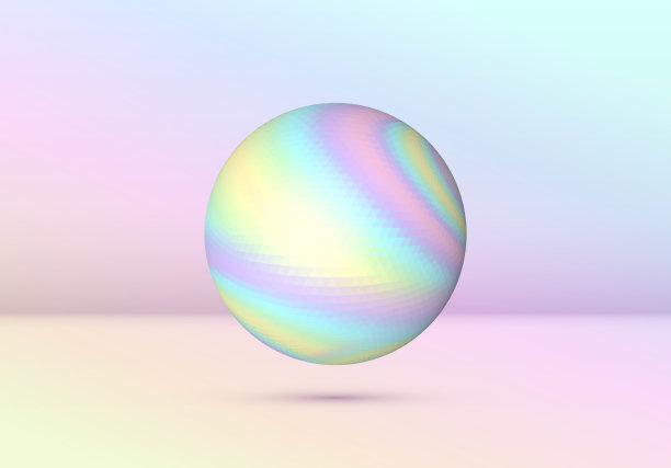 彩色渐变3d球体矢量素材