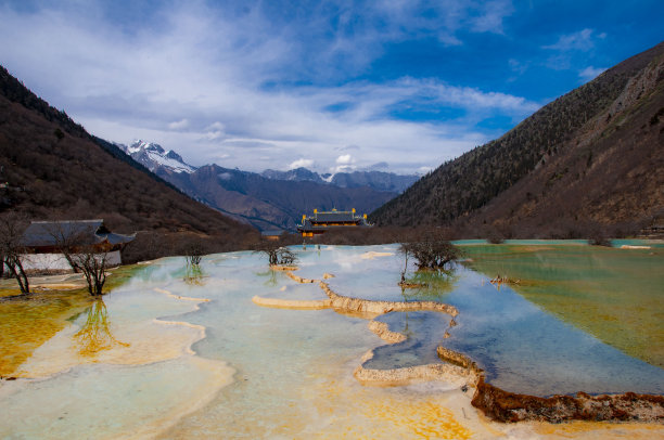 美丽的山水湖泊景色