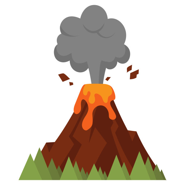 卡通火山