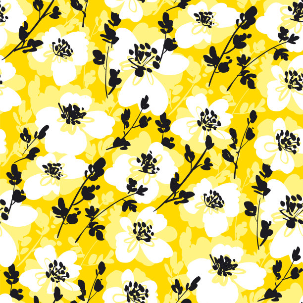 黄色花朵小碎花