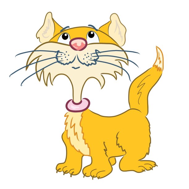 红色,猫,卡通,宠物,黄色,矢量,儿童,图像,涂料,绘制