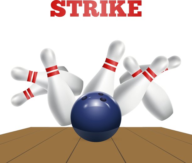 保龄球,红色,概念,准确,休闲,击打,排列
