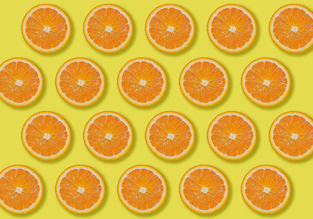 夏橙背景棚拍