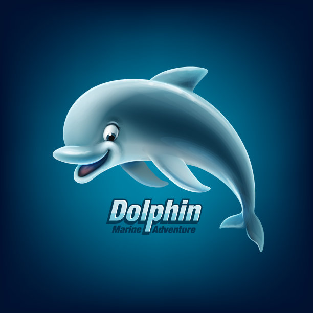 卡通海豚logo标志