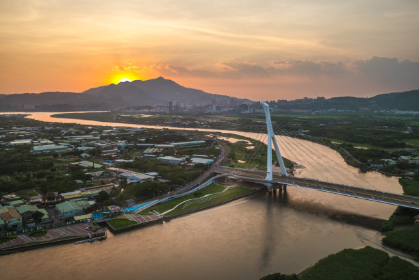 中国台湾台北城市夜景