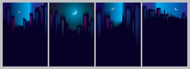都市夜生活插画