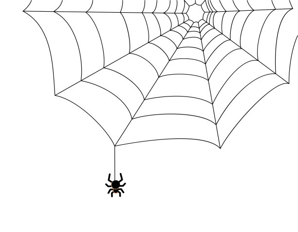 蜘蛛和蜘蛛网矢量插画