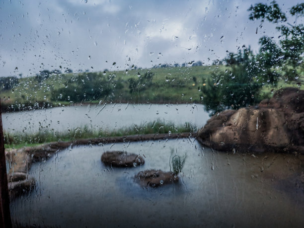 雨中海边风景摄影