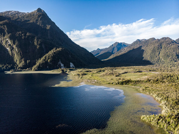 山湖俯瞰山湖俯视