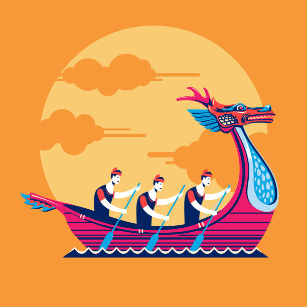 龙舟龙船划龙舟端午节节日