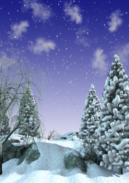 雪景效果图