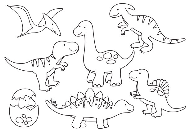 恐龙卡通简笔画