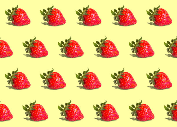 红色草莓背景