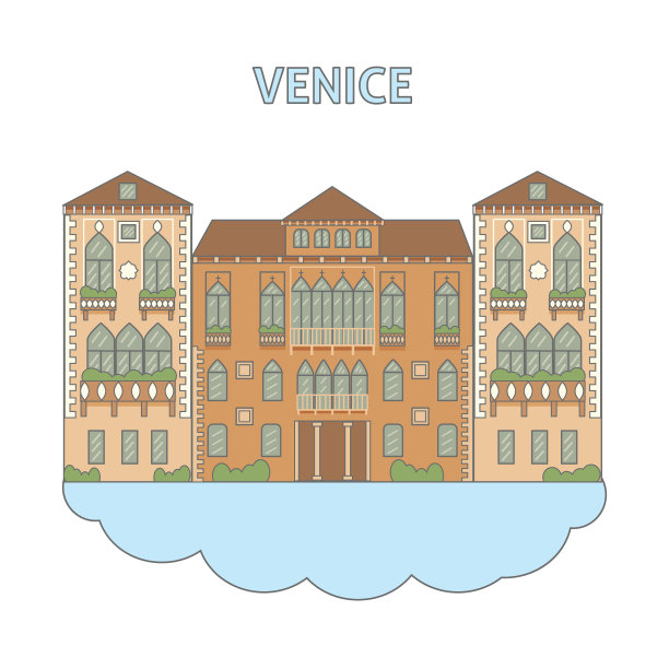 威尼斯天际线海报设计