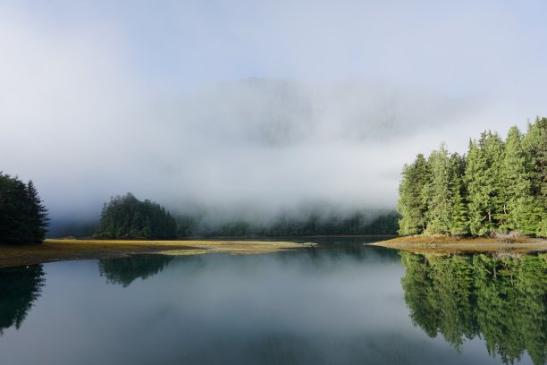 公园湖泊美景