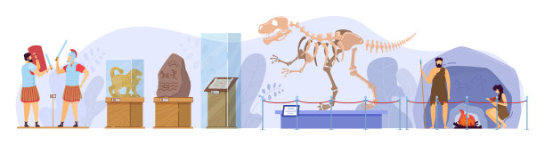 动物化石考古展览古生物