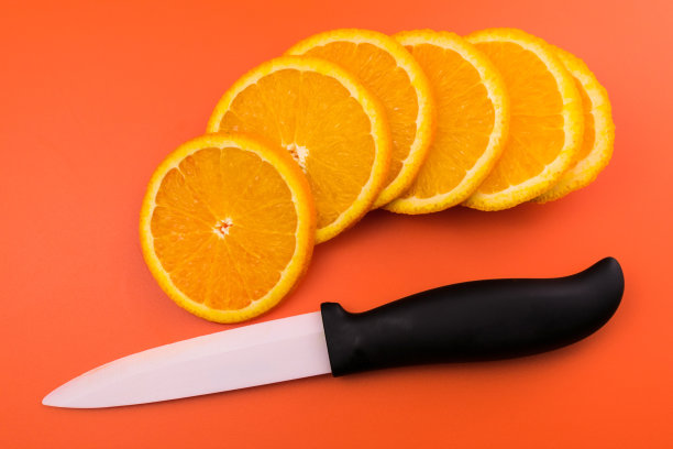 切开的橘子特写