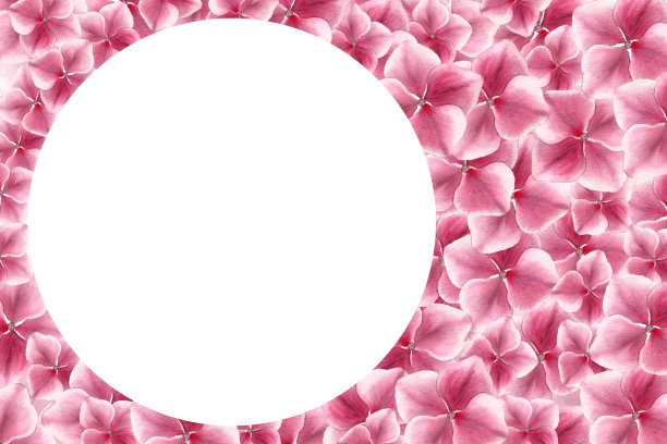 水彩粉色花卉邀请函