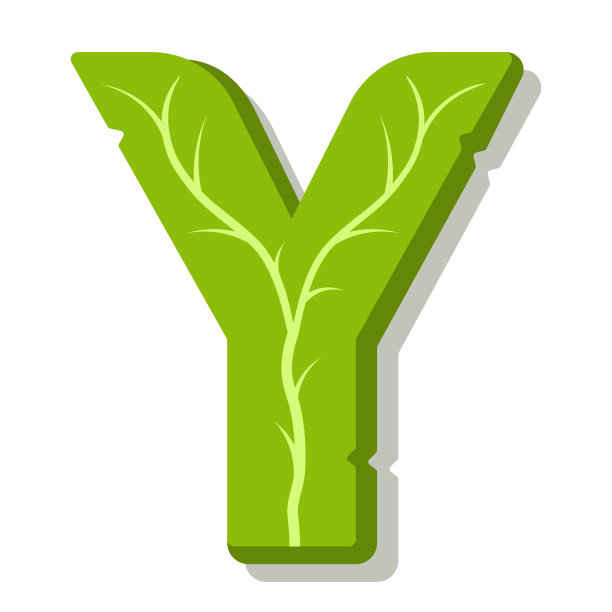 y字母绿叶logo