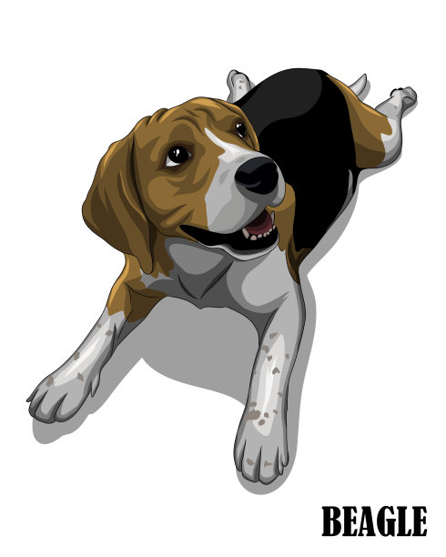 小狗卡通logo