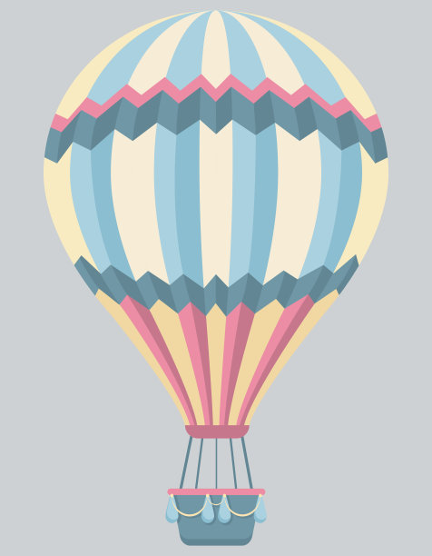 卡通飞机热气球