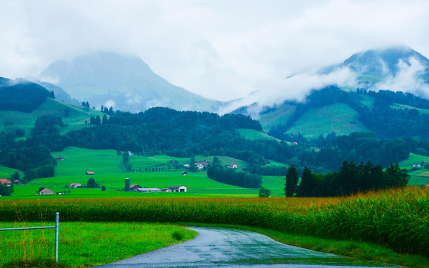 国外风景摄影,瑞士街景