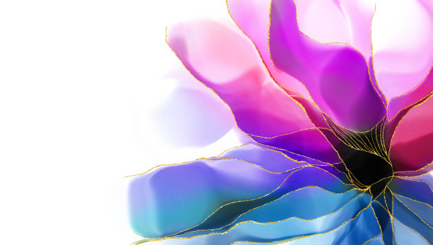 抽象水彩紫色艺术挂画装饰画
