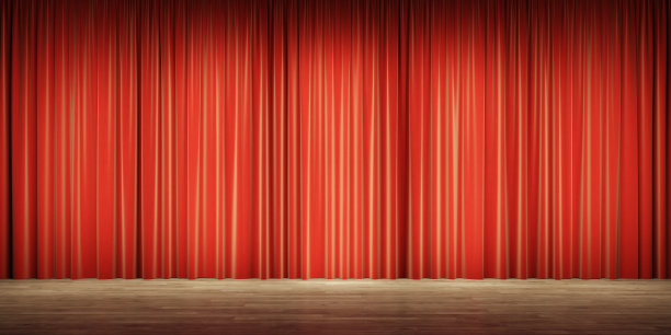 红色高端舞台背景