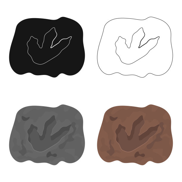 脚印,岩石,恐龙