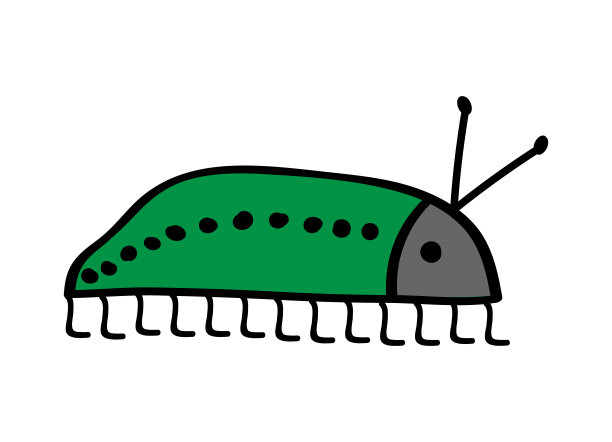 卡通小昆虫矢量图